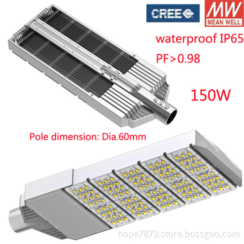 150W LED Street Light CREE Xte Chip&Meanwell UL SAA CE